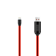 Кабель Hoco U29 LED Dislayed Timing USB-A – Lightning (1 м · 10W · 2.1A) (Red)