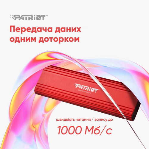 Внешний SSD-накопитель Patriot Transporter Lite 1TB USB 3.2 Gen 2 Type-C (Red)
