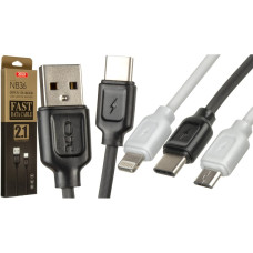 Кабель XO NB36 USB-A – Micro-USB (1 м · 10.5W · 2.1A) (Black)