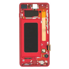 Дисплей для Samsung G975 Galaxy S10 Plus з тачскріном в рамці (Red) (Original)