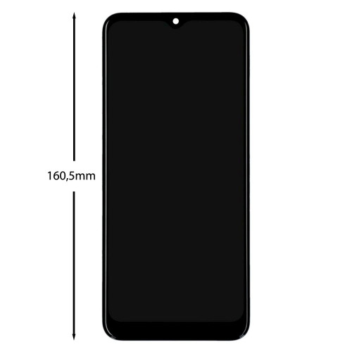 Дисплей для Samsung A025 Galaxy A02s (2021) (160,5 x 72 мм) з тачскріном в рамці (Black) (Original)