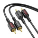 Аудіокабель AUX Borofone BL13 2RCA – 2RCA (1.5 м) (Black)