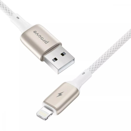 Кабель Proove Dense Metal USB-A – Lightning (1 м · 12W · 2.4A) (White)