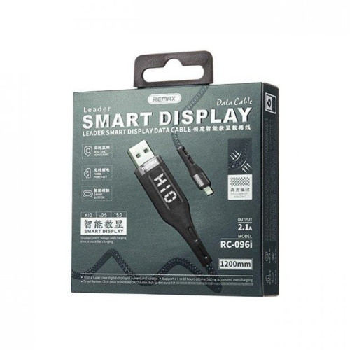 Кабель Remax RC-096i USB-A – Lightning (1 м · 10.5W · 2.1A) (Black)