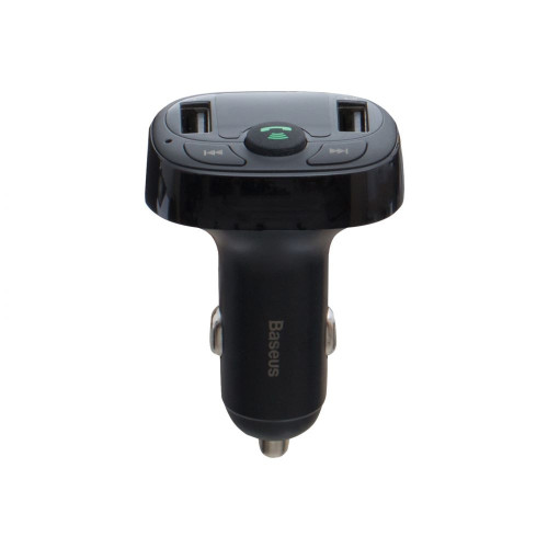 FM-модулятор Baseus S-09A T-typed 2xUSB-A (12W · 2.4A) (Black)