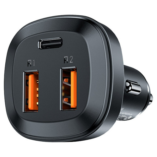 Автомобильное зарядное устройство Acefast B9 2xUSB-A+USB-C (66W) (Black)