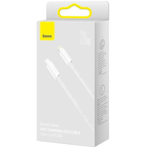 Кабель Baseus Dynamic Series Type-C – Lightning (1 м · 20W · 2.4A) (CALD000002) (White)