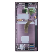 Дисплей для Samsung S908 Galaxy S22 Ultra з тачскріном в рамці (Burgundy) (Original)