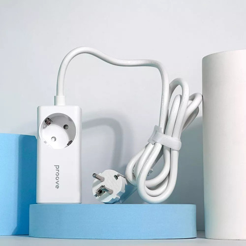 Мережевий фільтр Proove Power Strip PD-02 (65W · USB-A+2xUSB-C) (White)