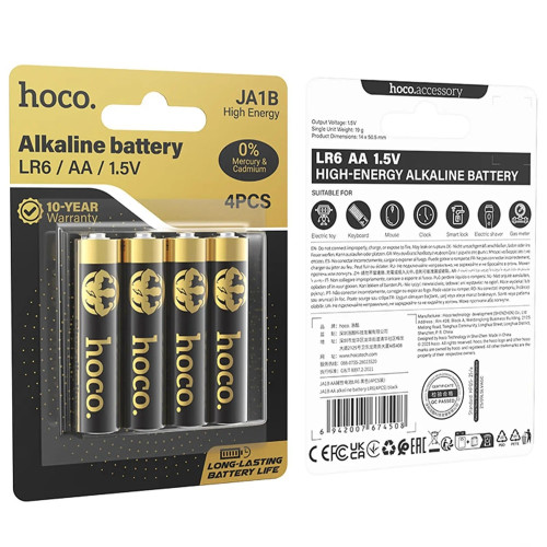 Батарейка Hoco Alkaline JA1B AA LR6 (4шт)