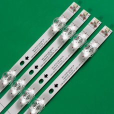 Пряма підсвітка для телевізора Hisense 55″ H55B7100 Rev1.1 (4 планки по 528 мм, 6/12 LED, лінза 17 мм, 3 В)