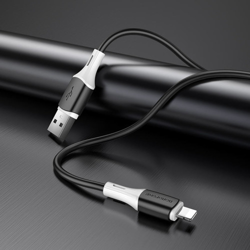 Кабель Borofone BX79 Silicone USB-A – Lightning (1 м · 12W · 2.4A) (Black)