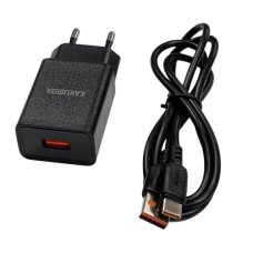 Мережевий зарядний пристрій Kakusiga KSC-1644 USB-A (20W · 5A) з кабелем USB-A – Type-C (Black)