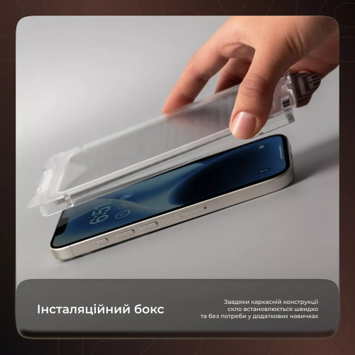 Защитное стекло Proove Achilles Installation Box для Apple iPhone Air (Black)