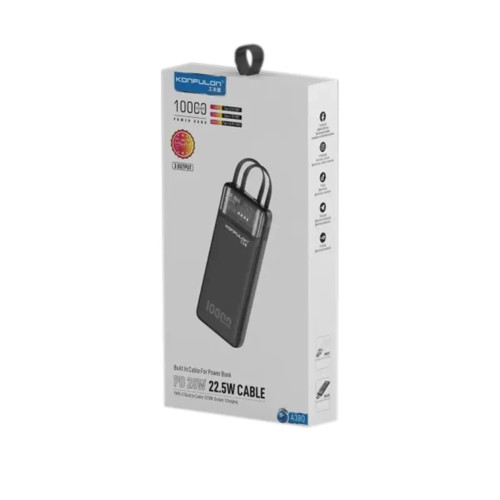 Повербанк Konfulon A38Q 22.5W (10000 mAh) (Black)