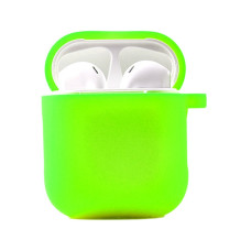 Чохол для AirPods 1/2 Silicone Case with Fibra (Neon Green)