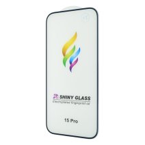 Защитное стекло Color Frame для Apple iPhone 15 Pro (Full Glue) (Blue)