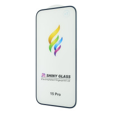 Захисне скло Color Frame для Apple iPhone 15 Pro (Full Glue) (Blue)