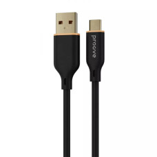 Кабель Proove Jelly Silicone USB-A – Type-C (1 м · 12W · 2.4A) (Black)