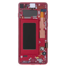 Дисплей для Samsung G973 Galaxy S10 з тачскріном в рамці (Red) (Original)
