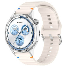 Ремінець універсальний 20 мм Silicone Wavy для Amazfit, Samsung, Huawei (Antique White)