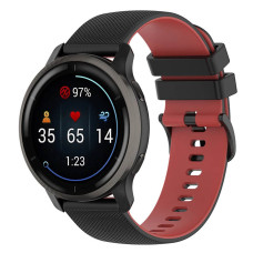 Ремешок универсальный 20 мм Ribby для Amazfit, Samsung, Huawei (Black/Red)