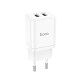 Сетевое зарядное устройство Hoco N25 2xUSB-A (10.5W · 2.1A) (White)