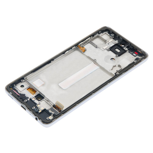 Дисплей для Samsung A525 Galaxy A52 (2021) с тачскрином в рамке (Silver) (Original)