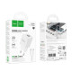 Сетевое зарядное устройство Hoco C147A USB-A+USB-C (20W · 3A) с кабелем Type-C – Type-C (White)