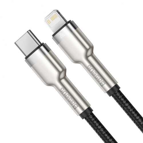 Кабель Baseus Cafule Metal Type-C – Lightning (2 м · 20W · 2.4A) (CATLJK-B01) (Black)