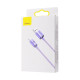 Кабель Baseus Crystal Shine Series USB-A – Lightning (2 м · 12W · 2.4A) (CAJY001203) (Sky Blue)
