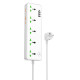 Сетевой фильтр Hoco AC13A на 5 розеток (17W · 4xUSB-A · 1.5 м) (White)