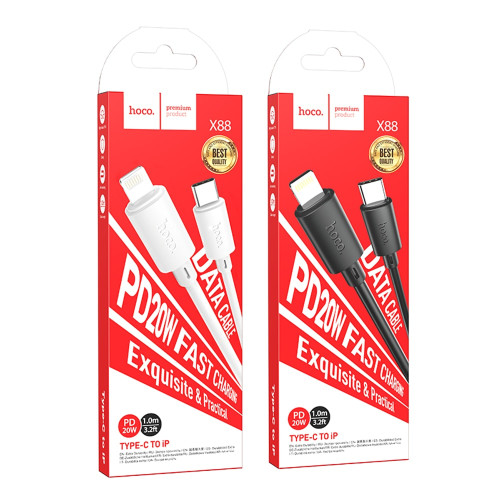 Кабель Hoco X88 USB-A – Type-C (1 м · 15W · 3A) (Black)