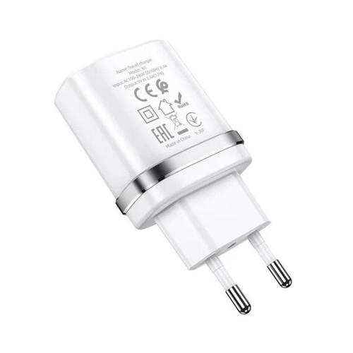 Сетевое зарядное устройство Hoco N1 USB-A (12W · 2.4A) (White)