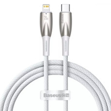Кабель Baseus Glimmer Series Fast Charging Type-C – Lightning (1 м · 20W · 2.4A) (CADH000002) (White)