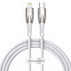 Кабель Baseus Glimmer Series Fast Charging Type-C – Lightning (1 м · 20W · 2.4A) (CADH000002) (White)