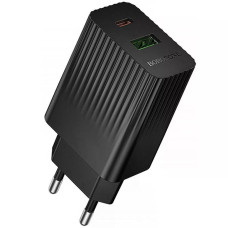 Сетевое зарядное устройство Borofone BAS76A USB-A+USB-C (30W · 3A) (Black)