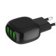 Мережевий зарядний пристрій LDNIO A3309 3xUSB-A (17W · 3.4A) з кабелем USB-A – Micro-USB (Black)