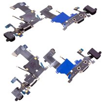 Шлейф для Apple iPhone 5 с разъемом зарядки и наушников (Black) (Original PRC)