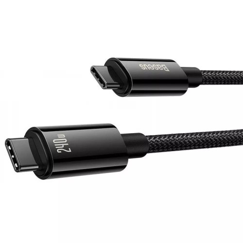 Кабель Baseus Tungsten Gold Type-C – Type-C (2 м · 240W) (Black)