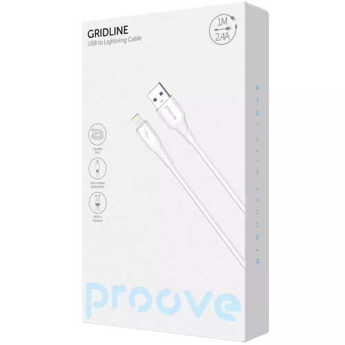 Кабель Proove GridLine USB-A – Lightning (1 м · 12W · 2.4A) (Black)