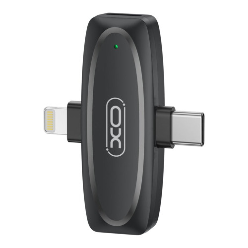 Беспроводной петличный микрофон XO MKF010 Twin Type-C + Lightning (Black)