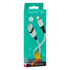 Кабель Borofone BX79 Silicone USB-A – Type-C (1 м · 15W · 3A) (White)