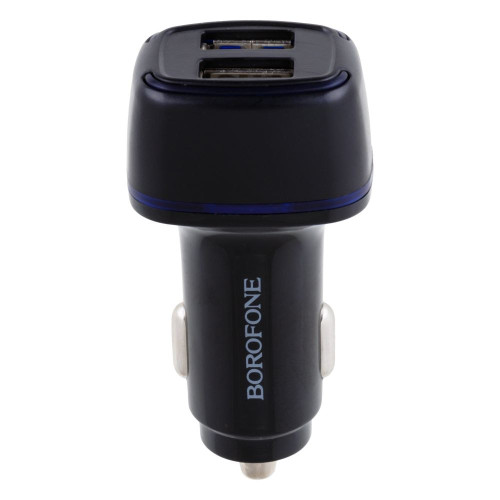 Автомобильное зарядное устройство Borofone BZ14 2xUSB-A (12W · 2.4A) с кабелем USB-A – Micro-USB (Black)