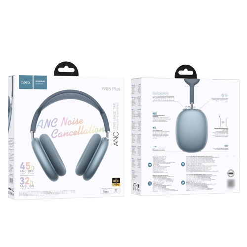 Наушники bluetooth Hoco W65 Plus blue