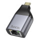 Переходник Hoco UA35 Type-C to RJ45 metal gray
