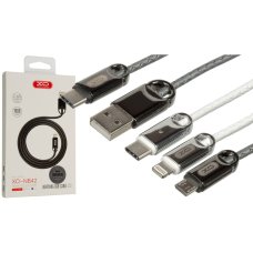 Кабель XO NB42 USB-A – Micro-USB (1 м · 12W · 2.4A) (Graphite)
