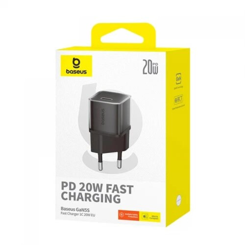 Мережевий зарядний пристрій Baseus GaN5S Fast Charger USB-C (20W · 3A) (P10162503113) (Black)