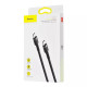 Кабель Baseus Cafule Type-C – Type-C (1 м · 60W · 3A) (CATKLF-GG1) (Black/Gray)