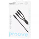 Кабель Proove Hydra 3-в-1 Type-C + Micro USB + Lightning (1.2 м · 15W · 3A) (Black)